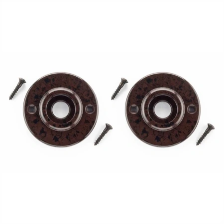 Lingirosett kruviaukudega, ümmargune, pruun bakeliit