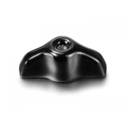 Porcelain retro knob, black, Fontini