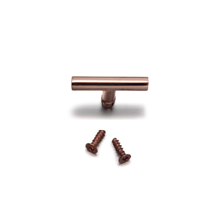 Polsished copper-colour metal rotary knob